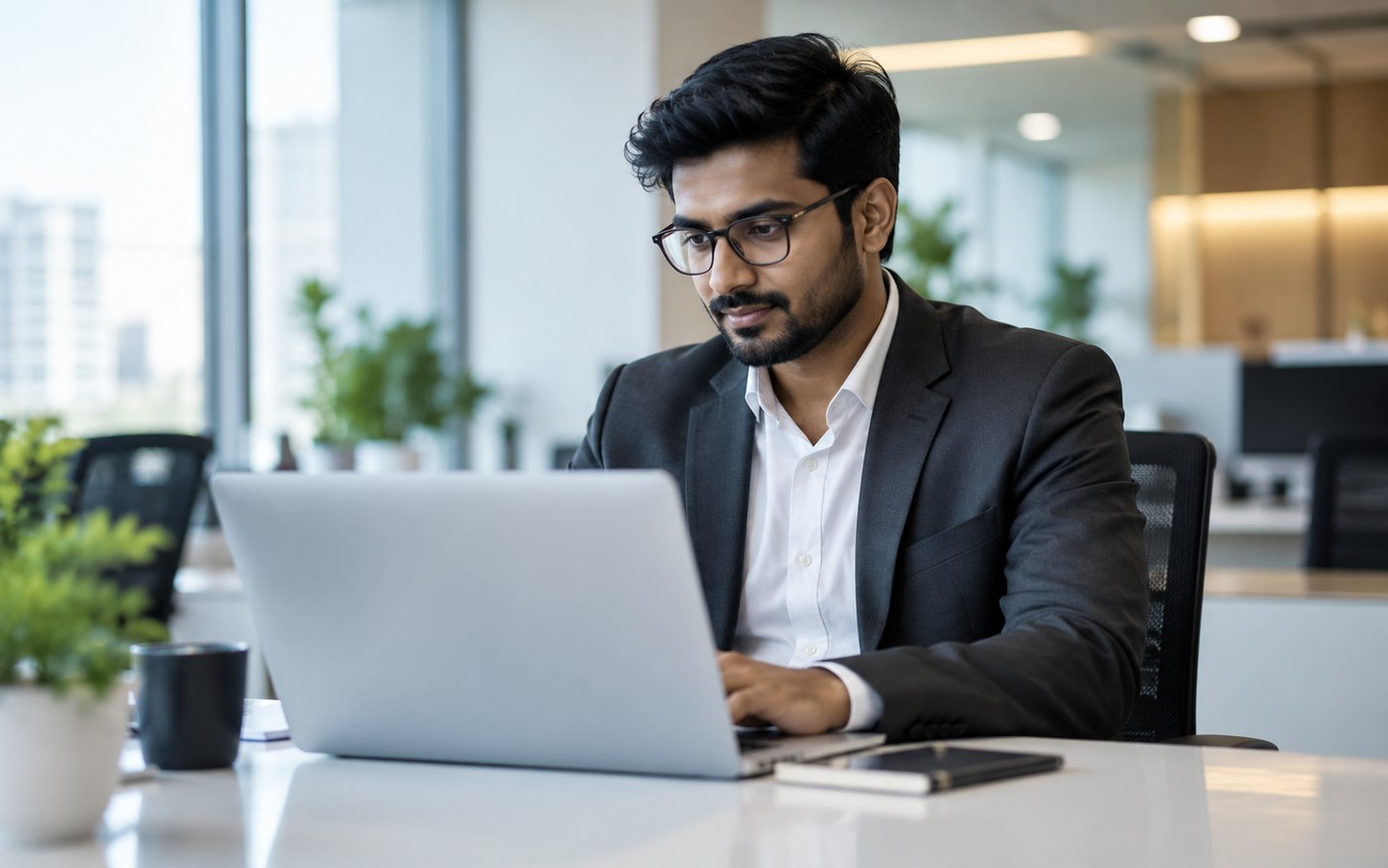 Recruiter reviewing shortlisted candidates